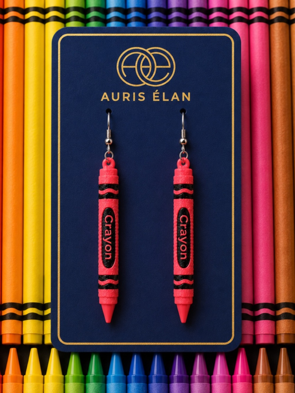 Pink Crayon Earrings